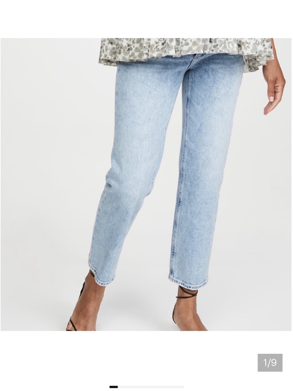 PAIGE Light Wash Straight Leg Jeans